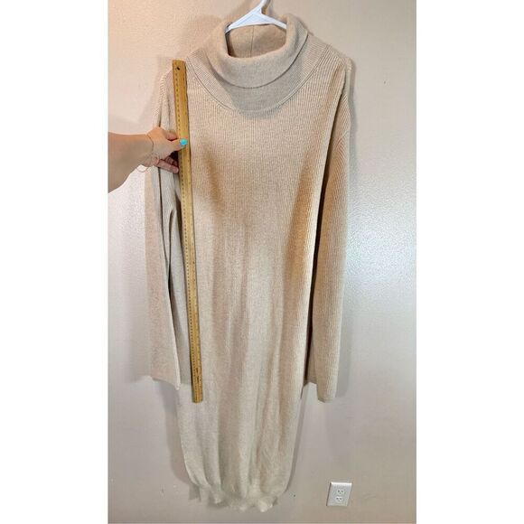 NWOT Nanushka Canaan Sweater Off-White Wool Cashmere Blend Knit Mock Neck Dress - Picture 10 of 13